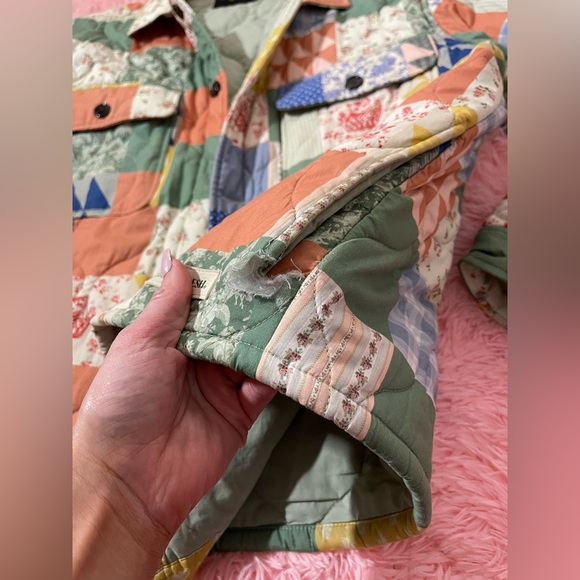 Teddy Fresh Patchwork Quilted Jacket Women’s Size XL Multicolor Cottagecore - Picture 6 of 7